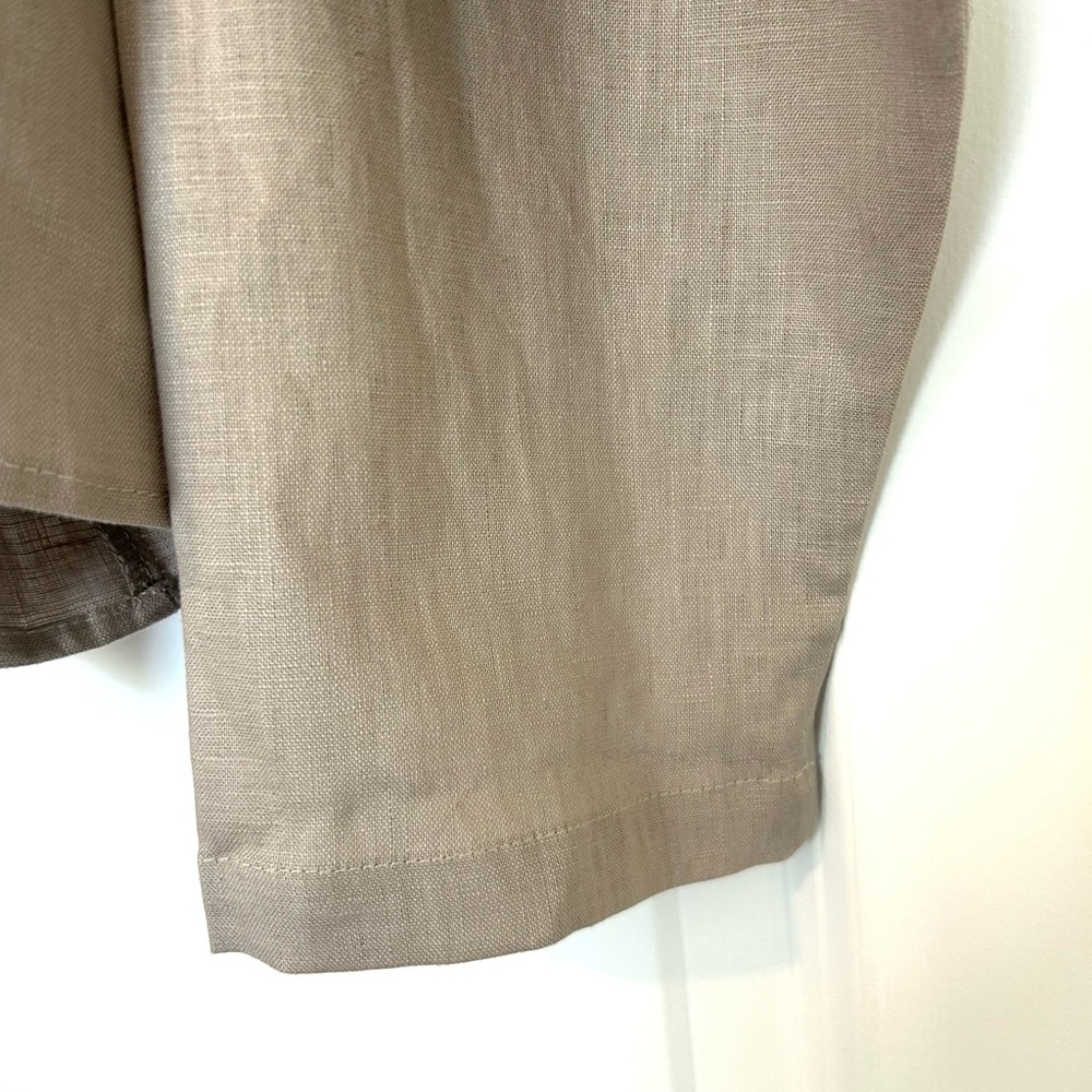 Womens PLANET Lauren G Tan 100% Linen Open Front Cardigan Sweater Top One Size - Picture 5 of 7